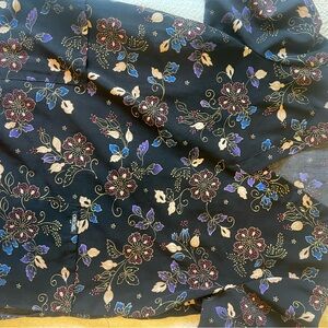 Floral Black Scrub top